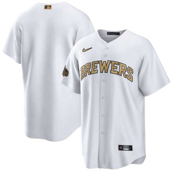 Milwaukee Brewers Blank White 2022 All-Star Cool Base Stitched Baseball Jersey,We sell and wholesale Milwaukee Brewers Blank White 2022 All-Star Cool Base Stitched Baseball Jersey on line form chian!